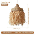 Southeast Asian style pendant lamp with 50cm diameter, made from wild vetch and willow weaving materials