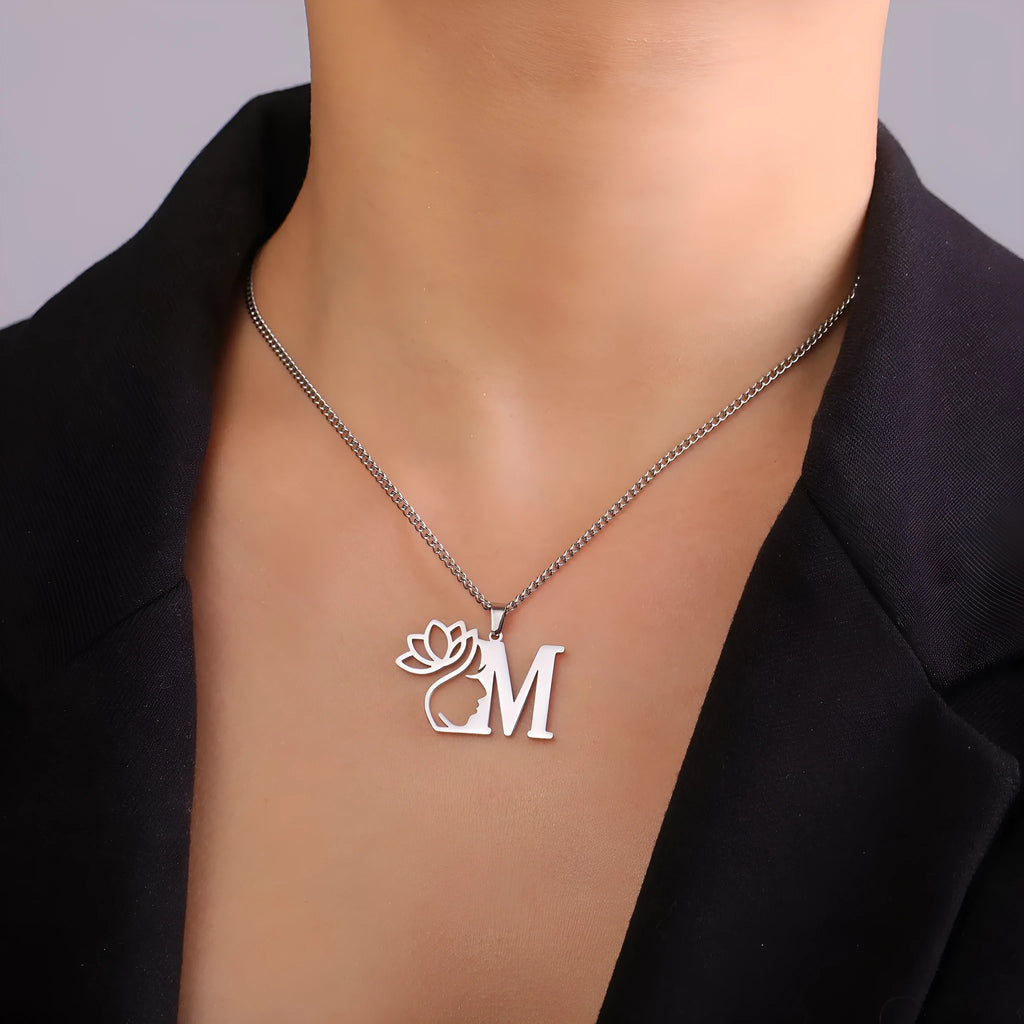 Stainless steel cross chain fashion necklace with pendant in gold or steel electroplated finish