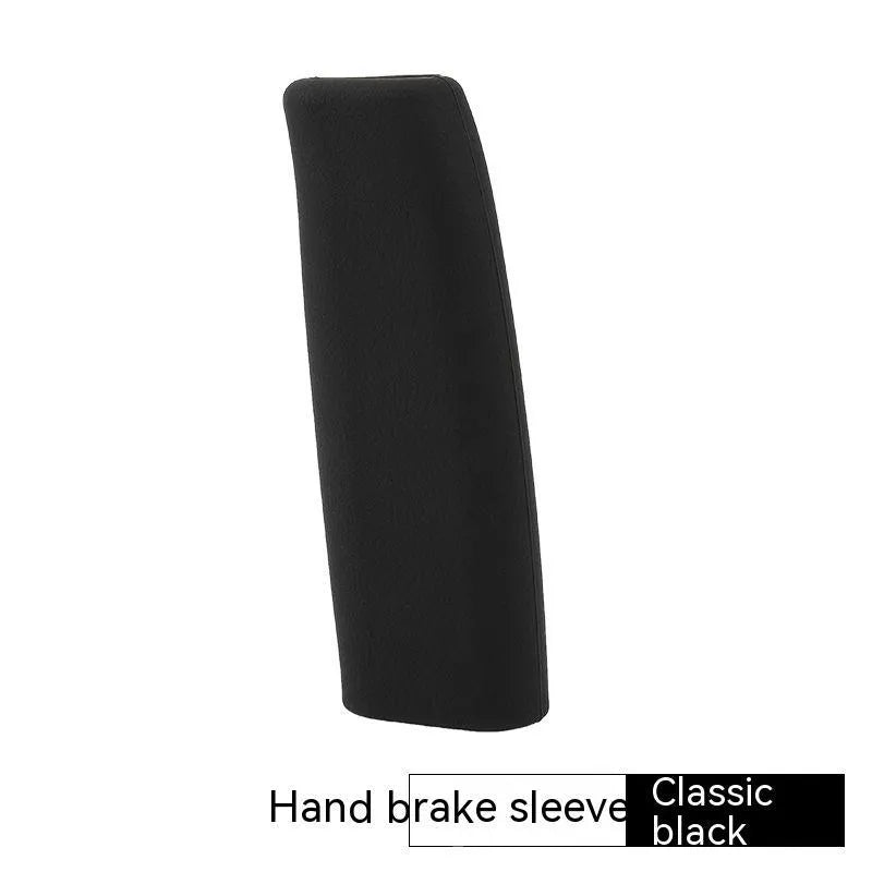 Silicone handbrake sleeve for cars in five colour options showing 12cm length