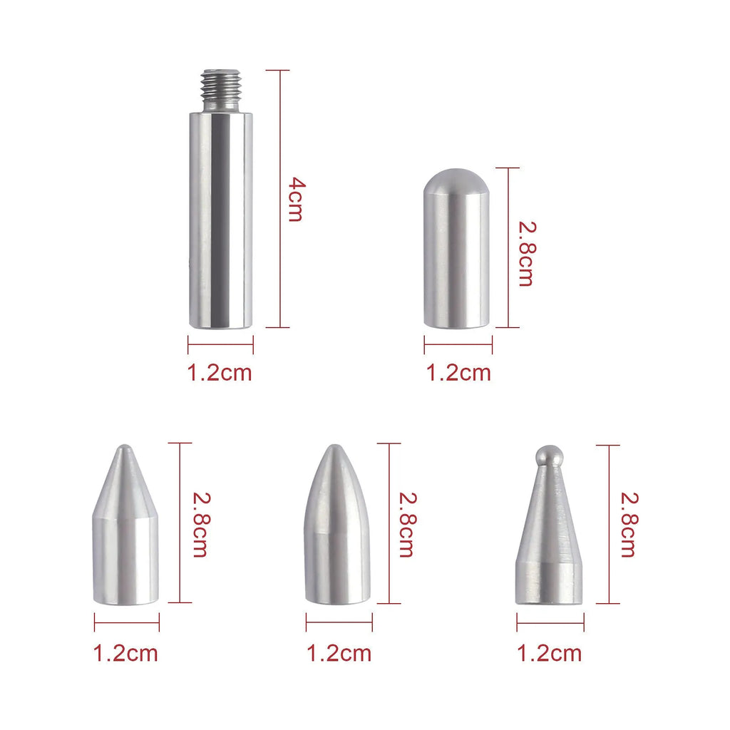 Three alloy steel car dent repair crowbars in a set for vehicle body maintenance