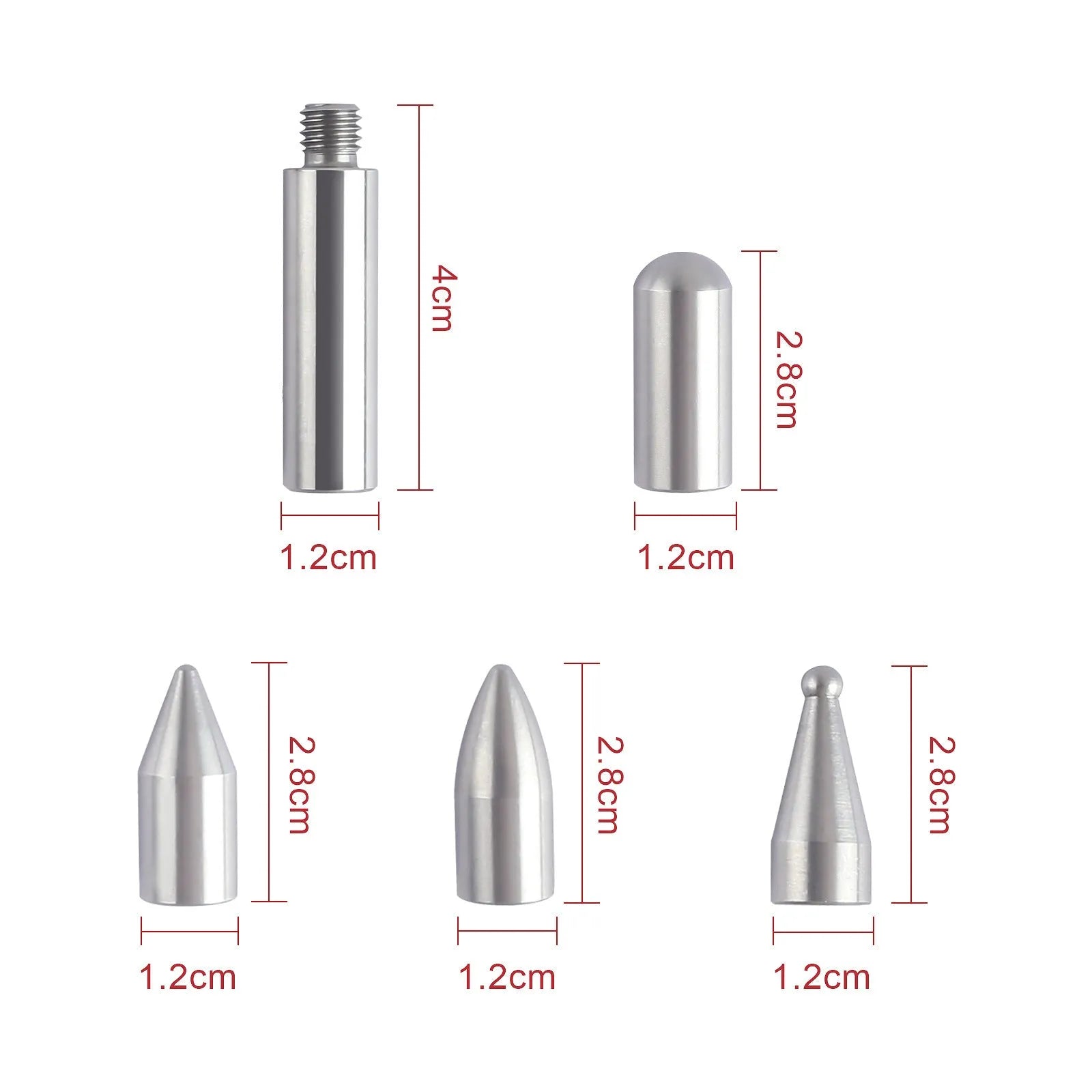 Three alloy steel car dent repair crowbars in a set for vehicle body maintenance
