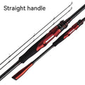 Carbon fishing rod with straight handle or pikestaff option in 2.1m and 2.4m lengths for light lure fishing