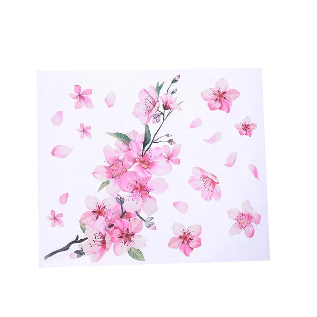 Cherry blossom flower pattern car sticker in PVC vinyl material showing two size options