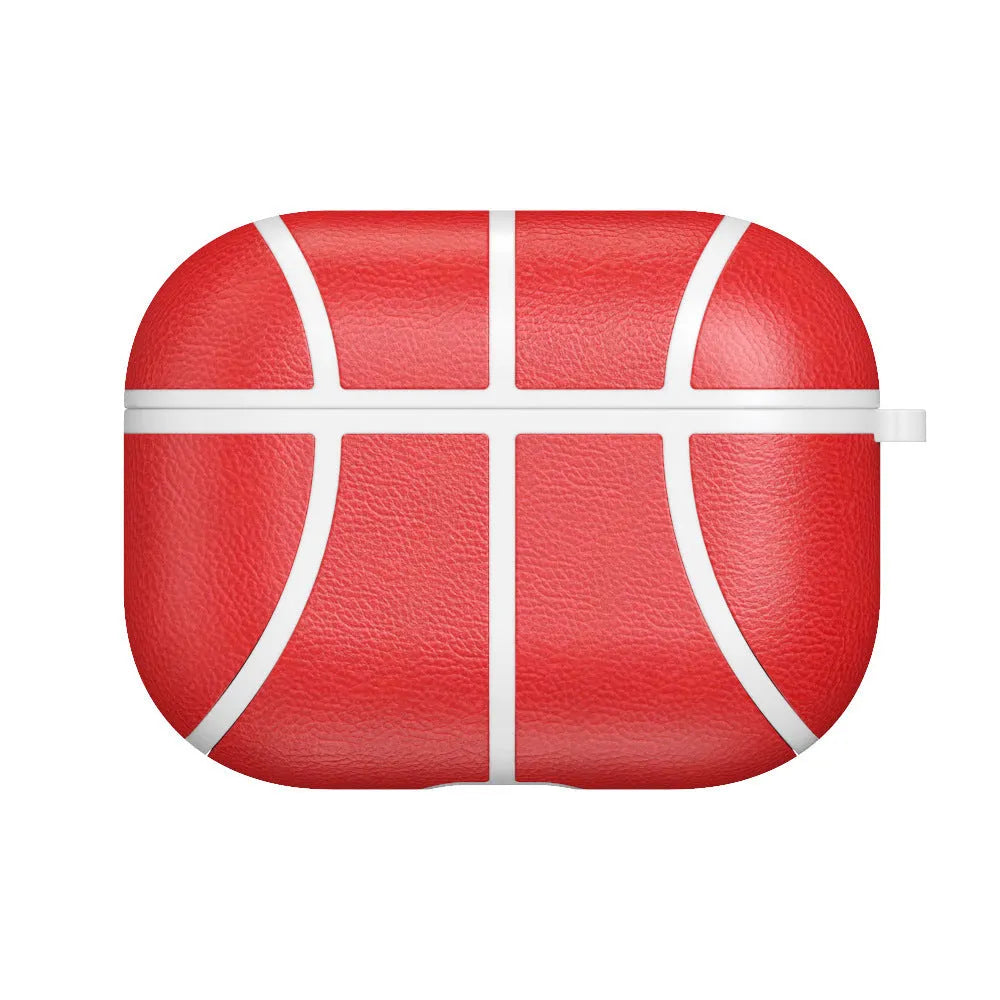 Basketball design flip case for Apple AirPods Pro in TPU with leather-look veneer finish