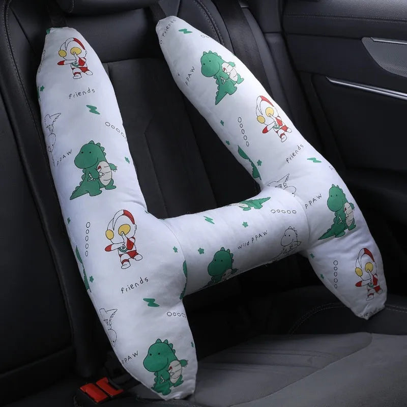 55x70cm car headrest pillow with pearl cotton filling in a selected pattern.