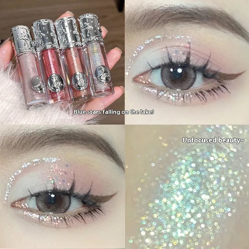 Ballet brand liquid eye shadow bottle showing one of five colour choices: pink, coral, purple, brown, or rose gold.