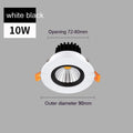 Modern recessed LED downlight ceiling lamp with aluminium shell in white finish