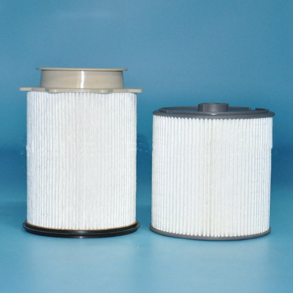 White diesel fuel filter kit with oil-water separator for RAM 1500-5500 trucks