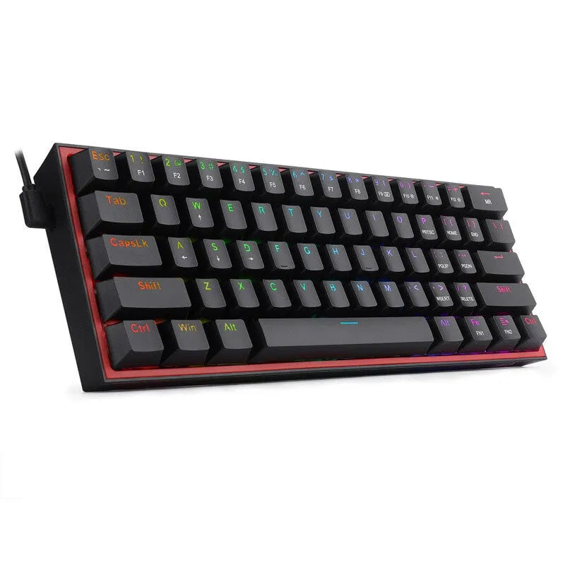 White pink K617 wired mechanical keyboard with RGB backlighting and dual-shot keycaps