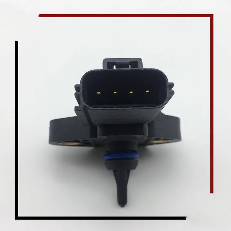 Black intake pressure sensor for Ford and Lincoln vehicles with electrical connector