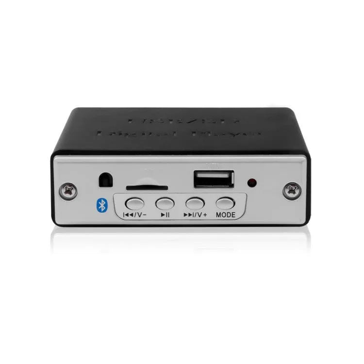 12V car Bluetooth MP3 decoder, white shell 8.8cm x 2.7cm, with remote control and USB cable