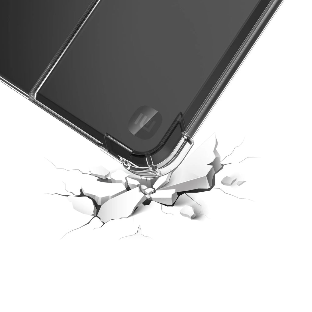 Transparent airbag phone case for 7-inch e-readers and tablets showing shockproof TPU construction