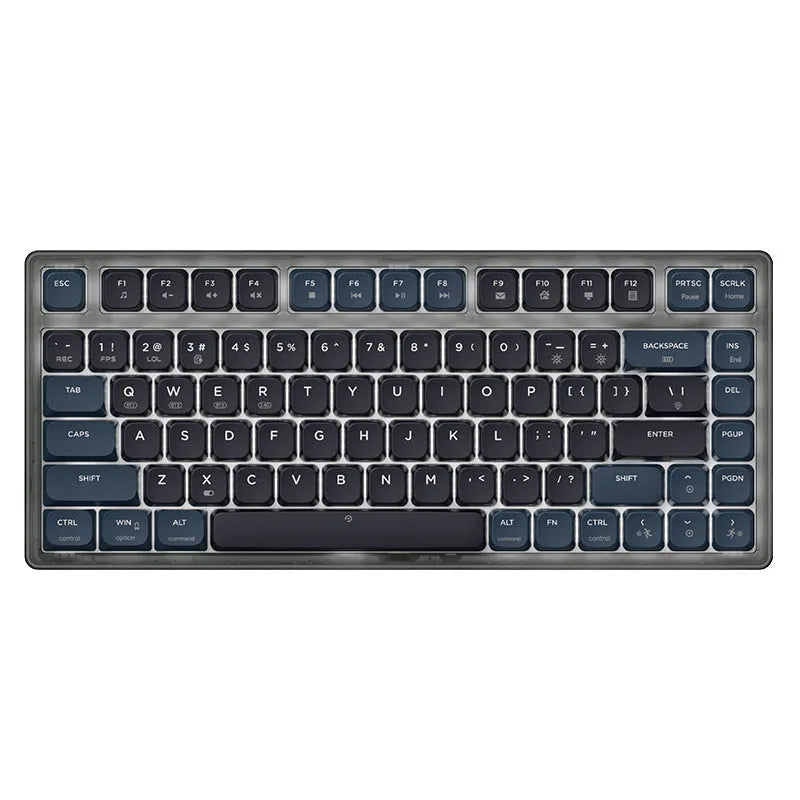 Ajazz AK832PRO three-mode mechanical keyboard with colour screen on a desk