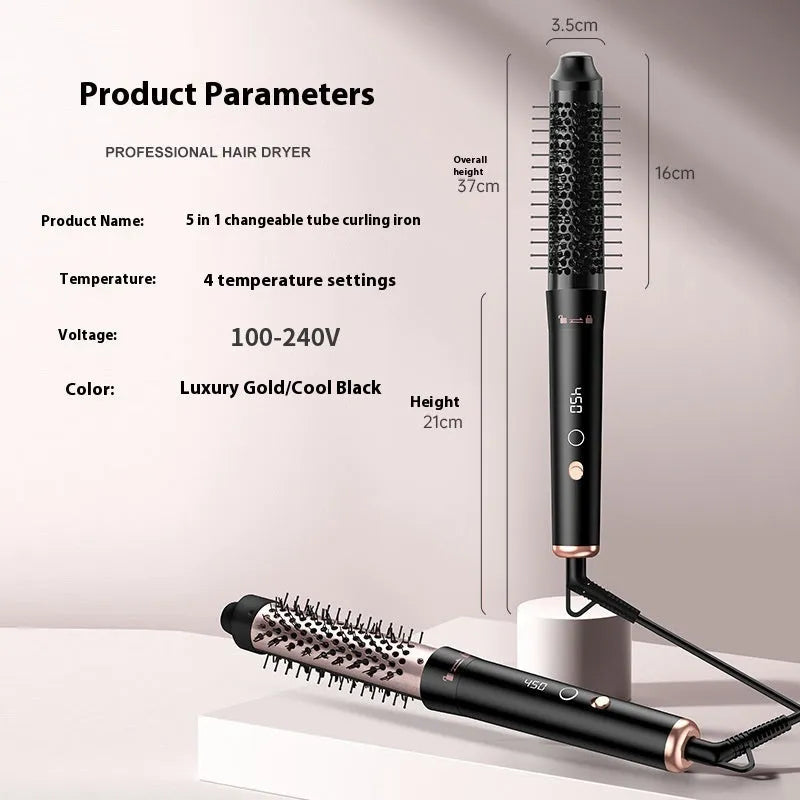 Automatic large wave hair curler in rose gold colour with hair bands