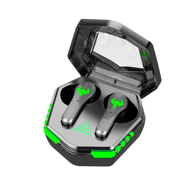 Black N35 wireless Bluetooth gaming headset with in-ear private mold earpieces.