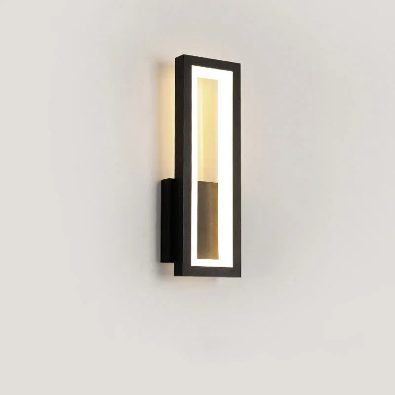 Modern Nordic style PVC corridor wall light in black, available in large and small sizes.