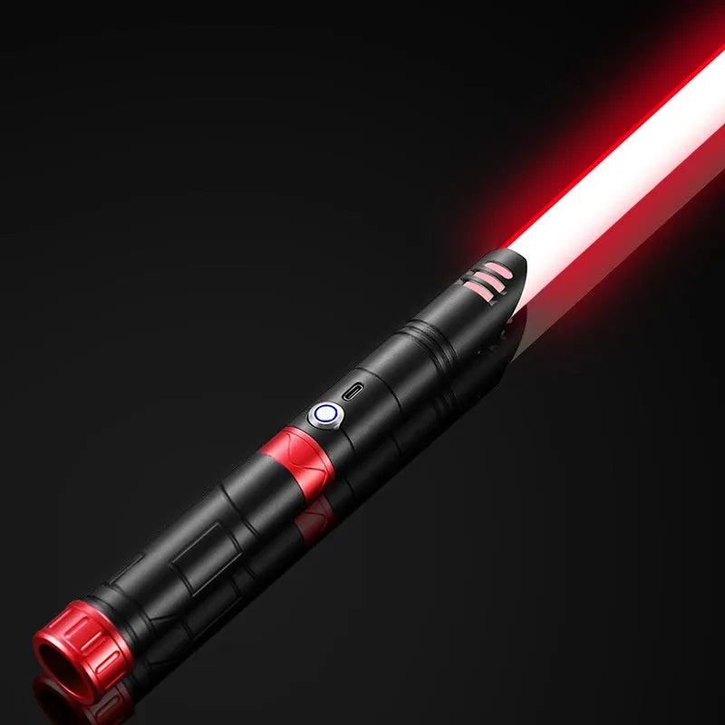 Star Wars metal alloy laser sword toy in black red and gray gold with 16-colour RGB and pixel-20 colour options