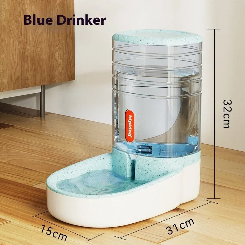 Second-generation 3.8L automatic pet drinker in blue, grey, pink or green colours for dogs and cats