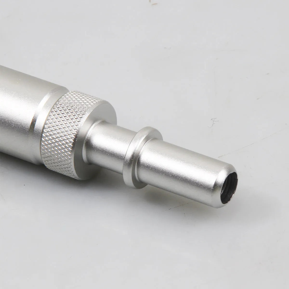 Silver metal VAS6262-9 transmission refueling joint for VW Audi vehicles.