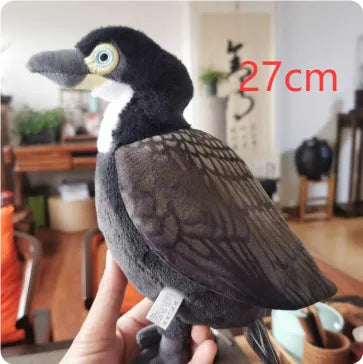 Guilin Lijiang cormorant medium plush doll in black and white, 27cm high, polyester fibre filled soft toy