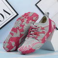 Quick-drying mesh beach shoes with lace-up front and rubber non-slip sole
