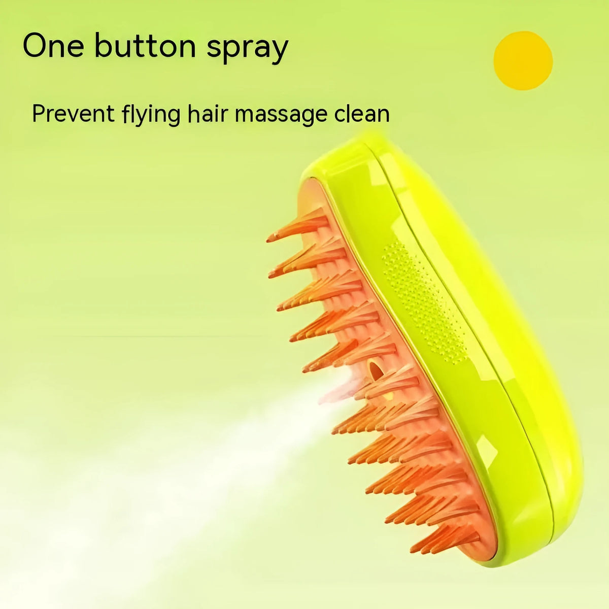 20ml wash-free pet essence bottle with plastic brush for dogs and cats, green or yellow set