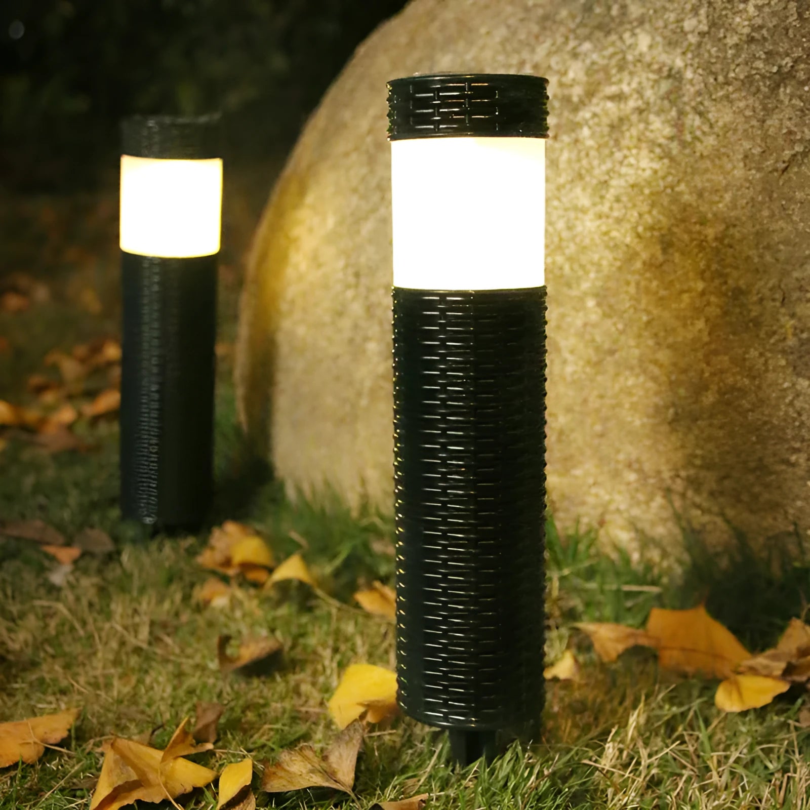 Outdoor rainproof abstract decorative light 65x350mm with simulation flame effect for garden courtyard