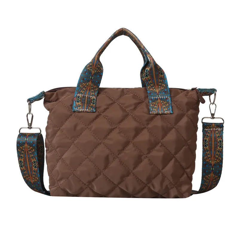 Soft Oxford cloth shoulder messenger bag with urban simplicity styling and mobile phone pocket