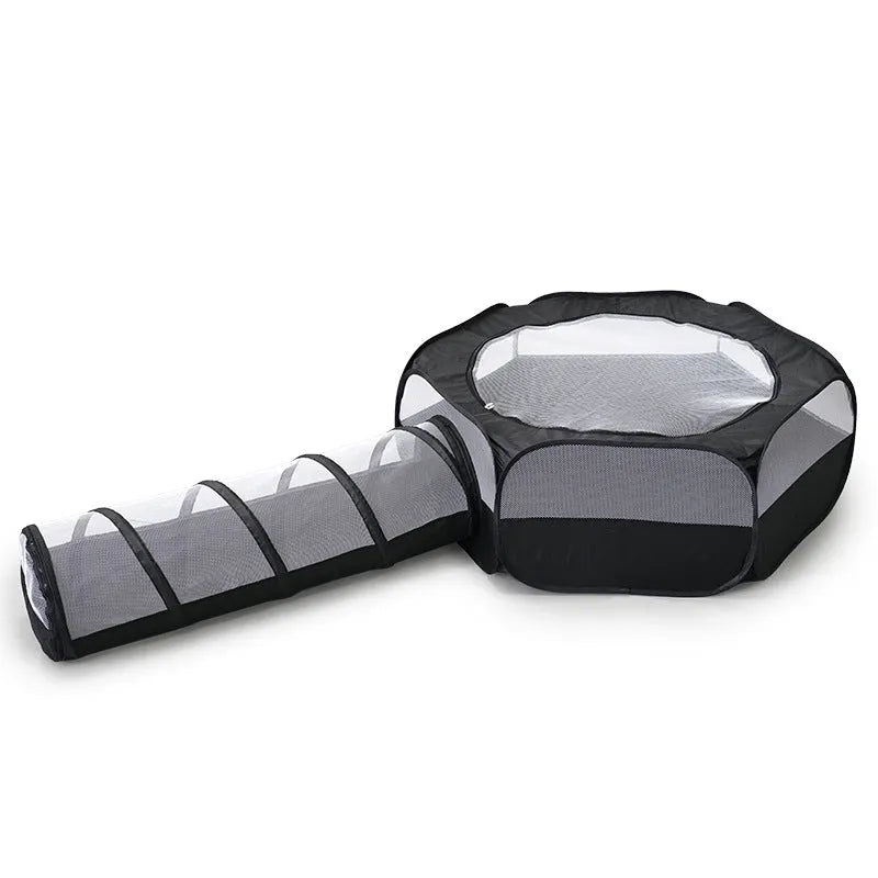 Foldable 30cm cat tunnel and tent in 190T polyester with two-way zipper