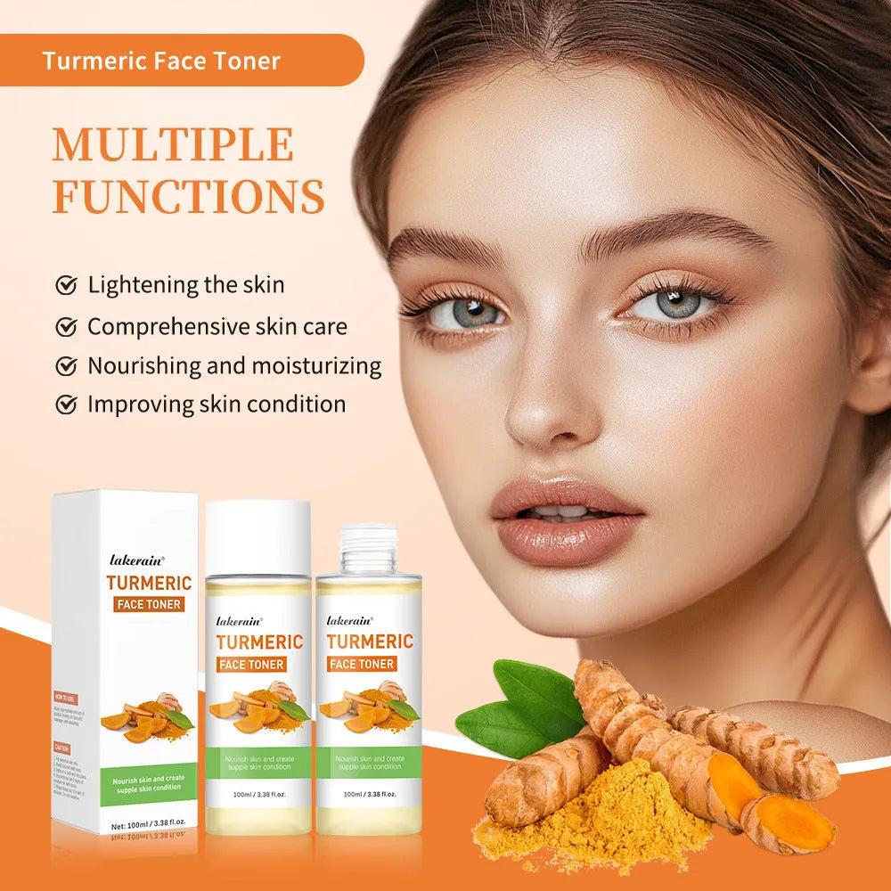 Lakerain Turmeric Lotion 100ml bottle for all skin types, general use turmeric lotion toner