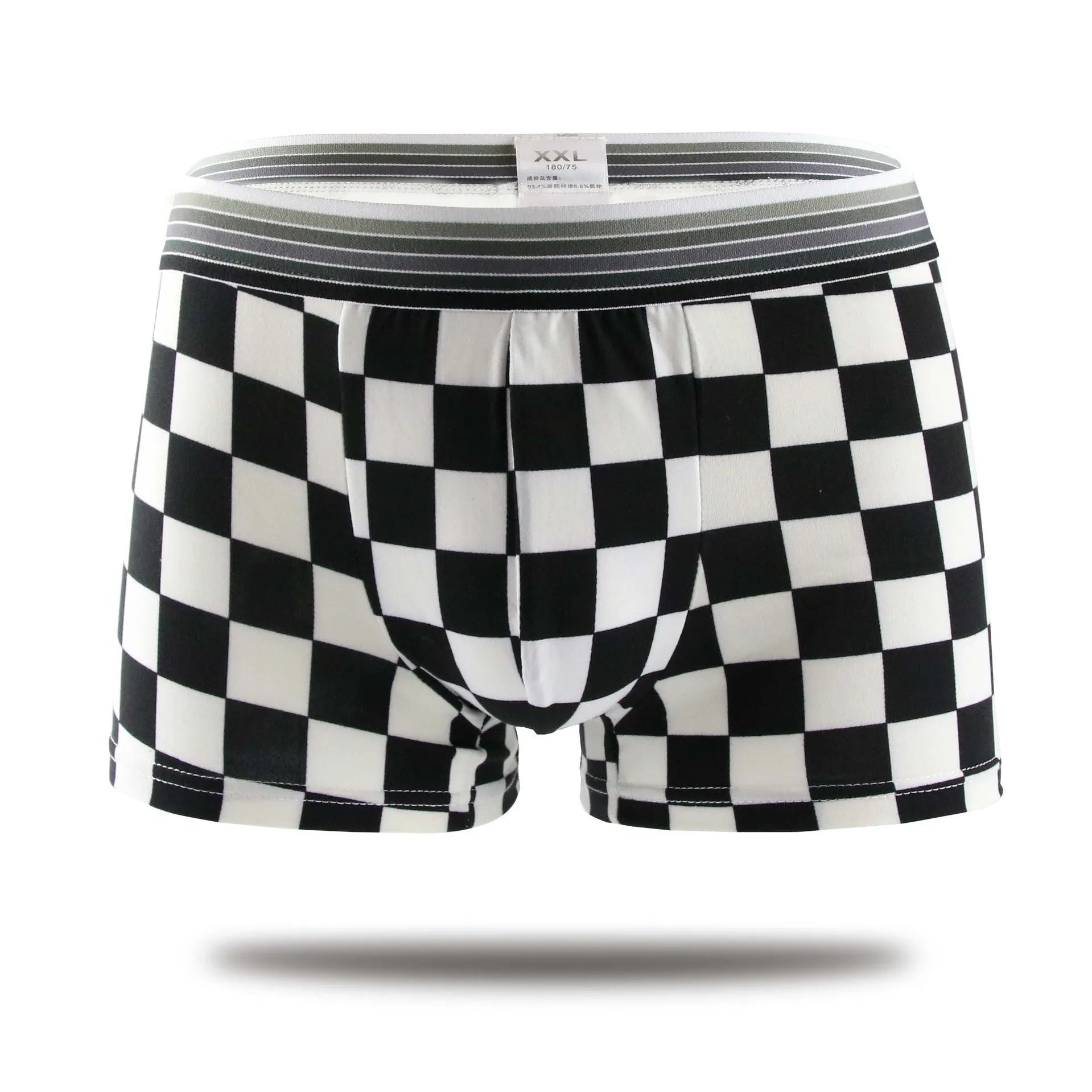 Cartoon print mid-waist polyester boxer briefs men's underwear elastic waistband