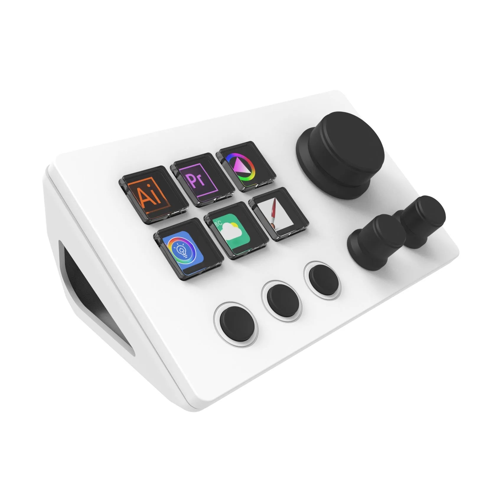 Visual Keyboard N3 black silicone numeric keypad with USB cable on desktop