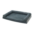 Dark grey cloth kennel for medium large dogs showing size dimensions