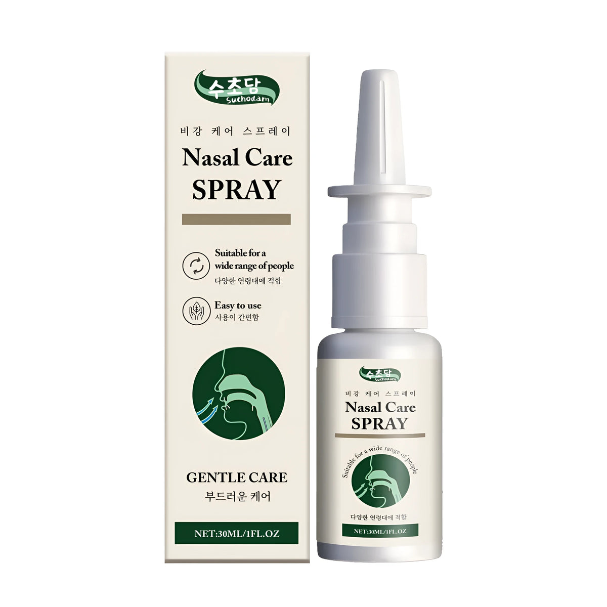 30ml nasal soothing care spray bottle with Fructus Xanthii and Radix Saposhnikoviae ingredients