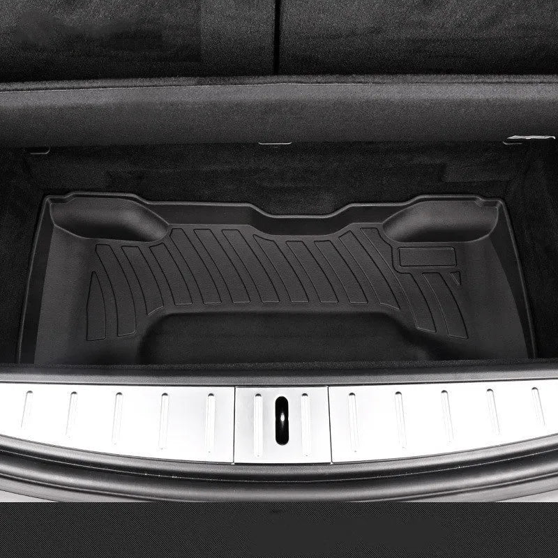 Rubber floor mats for Tesla cars with integrated TPE footrest
