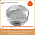 Round aluminium foil air fryer liner with 4 cm deep edge, non-stick and oil-proof, available in 14.5 cm to 23 cm diameters
