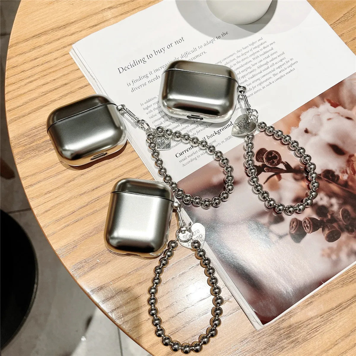 Matte plating electroplating protective case for Apple AirPods headphones
