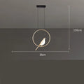 Modern minimalist magpie bird chandelier light fitting in zinc alloy and acrylic