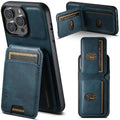 PU leather card holder iPhone case with stand, handmade TPU bumper, black brown blue