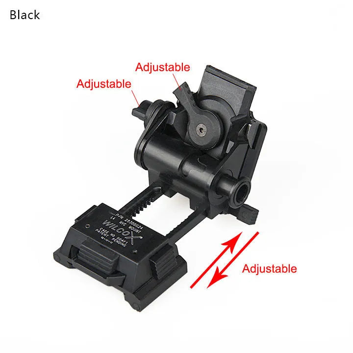 Metal alloy L4 G24 NVG fast helmet mount bracket with OPS breakaway base in strong dark earth