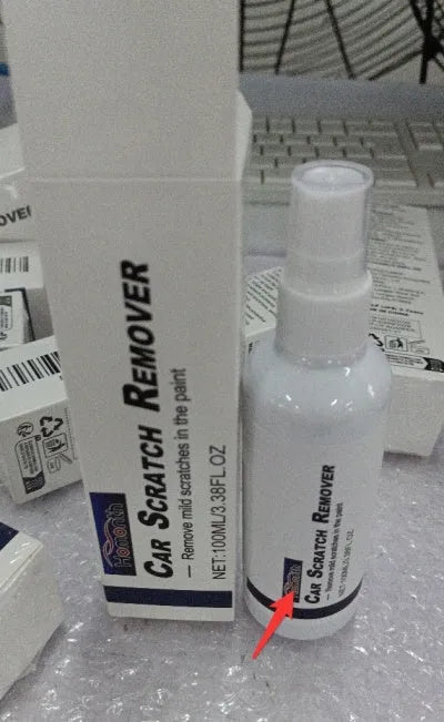 Car scratch repair spray bottle for paint surface renovation in 30ml, 50ml or 100ml capacity