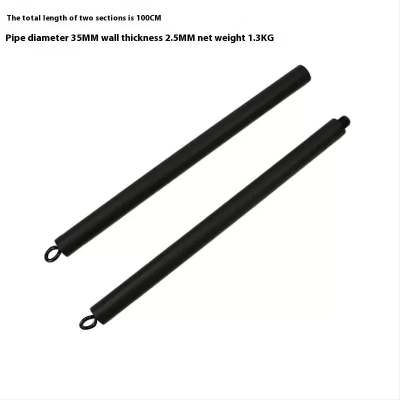 Two-segment push and pull rod fitness stick for resistance training and stretching exercises