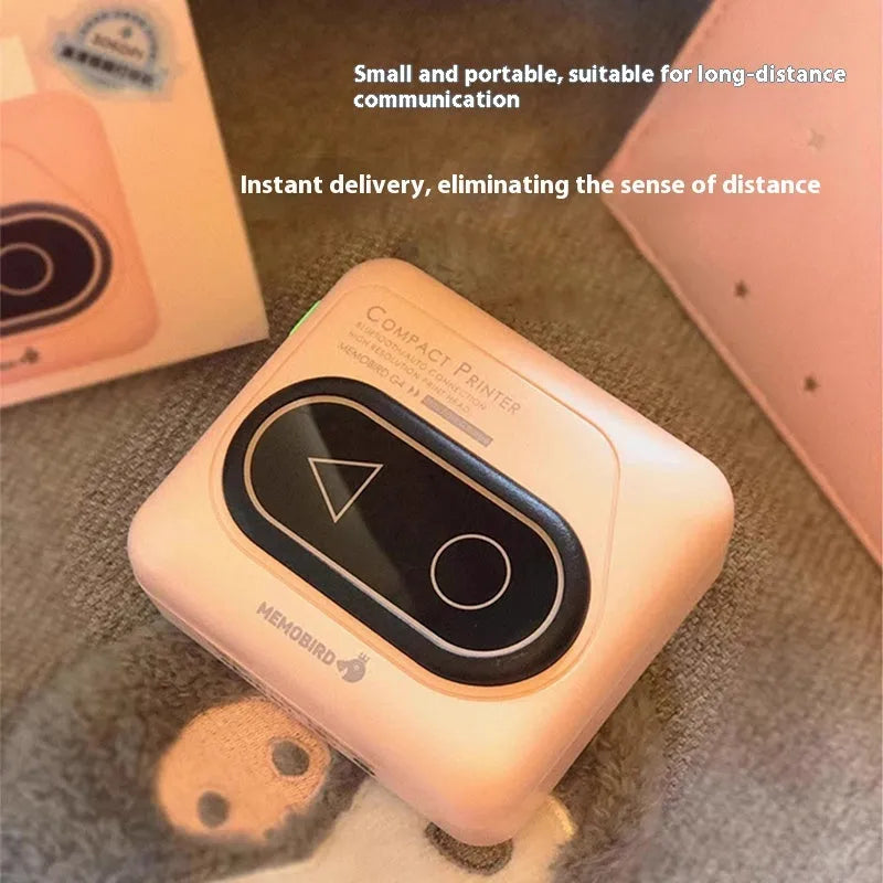 Avocado green Bluetooth mini thermal printer for mobile phone photos and text printing