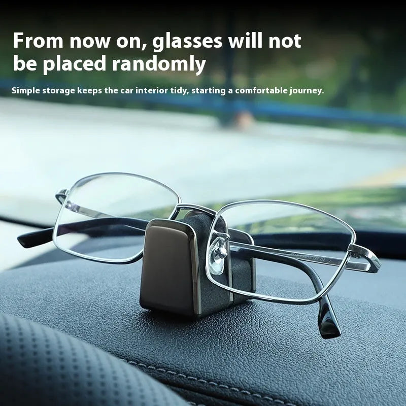 Car dashboard glasses clip holder in four colour options with compact design
