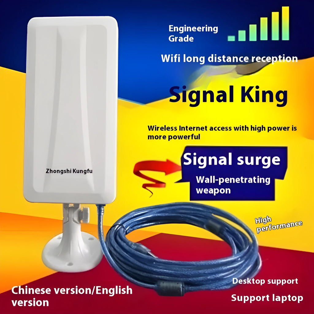 White USB wireless network card with plug-and-play connectivity for computers