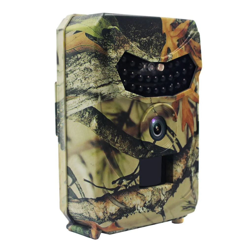 Yellow brown 16MP hunting game camera with infrared night vision for wildlife monitoring