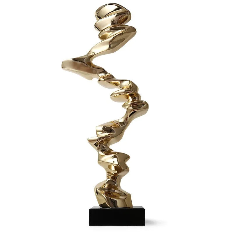 Minimalist abstract still life decorative ornament in bright gold, elegant silver, or phantom blue