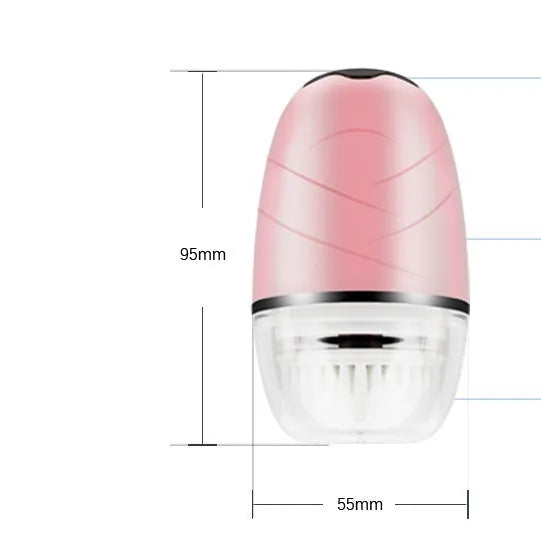 Rechargeable electric facial cleansing instrument in Golden, Pink, or White for household pore cleaning and face washing.