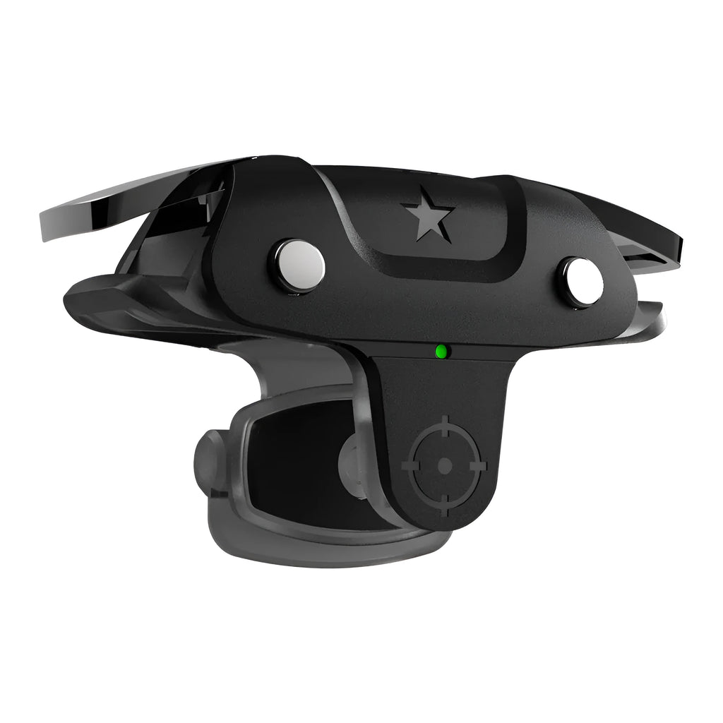 Black F5 mobile phone game controller with 5cm height and direct smartphone attachment