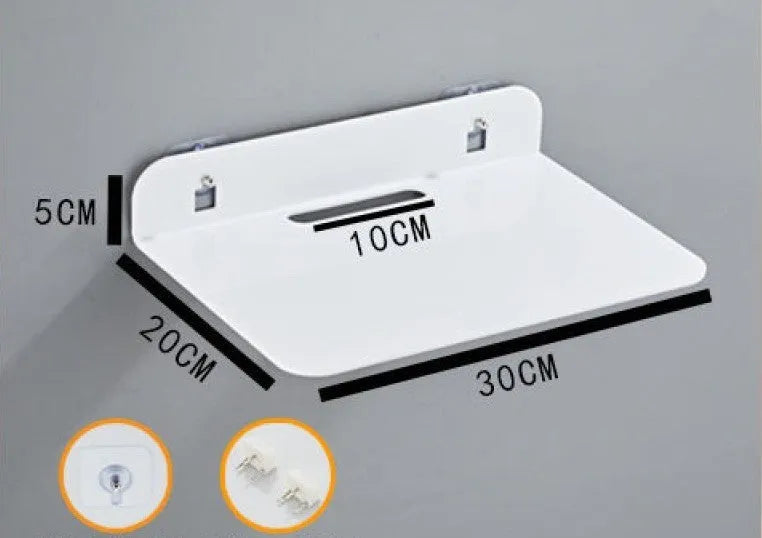 Acrylic right-angle wall mount camera shelving bracket, 13.5x11.5x5.5cm, black frosted transparent white, no drilling.